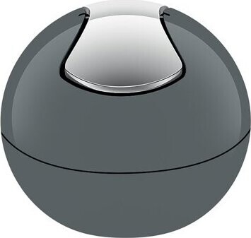 Spirella mini výklopný odpadkový kôš Bowl, sivý, plast, 1 l