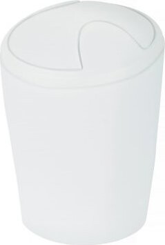 Spirella výklopný odpadkový kôš Move, biely, plast, 5 l