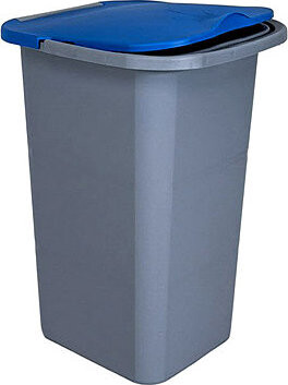 Belli E Forti Kôš na triedený odpad PREMI, sivý, plast, modré veko, 24 l