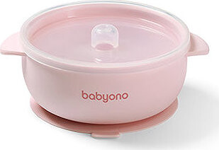 BabyOno silikónový hrnček s vekom ružový