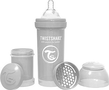TWISTSHAKE Anti-Colic 260 ml (cuml. M) sivá