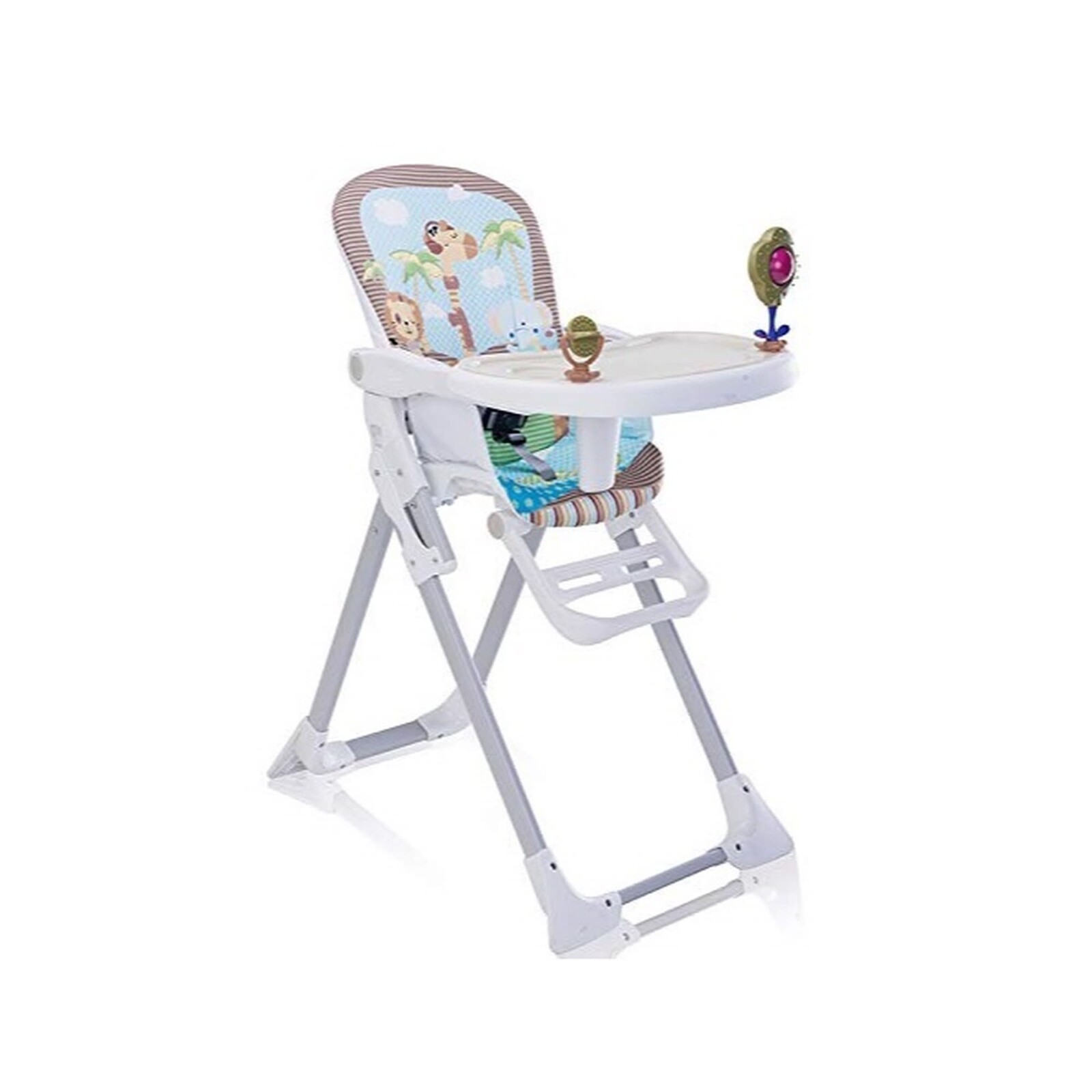 Babify Detská stolička s hračkami, podnosom a nastaviteľnou opierkou nôh (max 110 znakov)