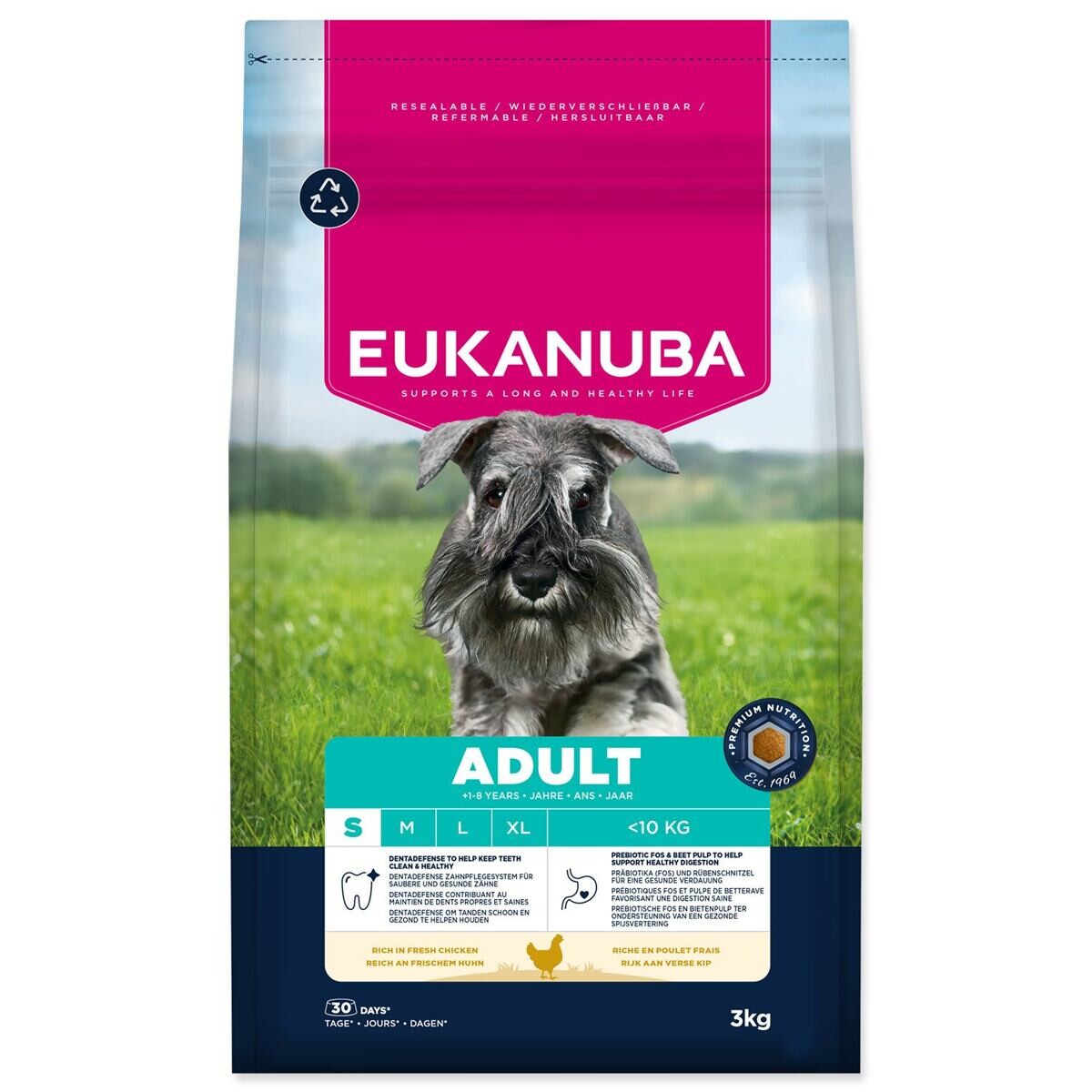Eukanuba Premium Nutrition Adult Small Breed kuracie - výhodné balenie: 2 x 3 kg