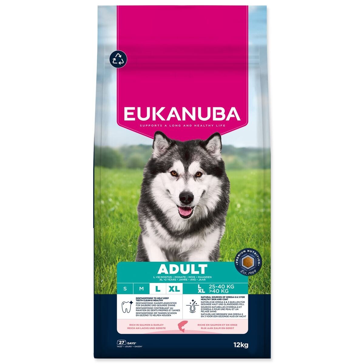 Eukanuba Premium Nutrition Adult Large & Giant Breed losos - výhodné balenie: 2 × 12 kg