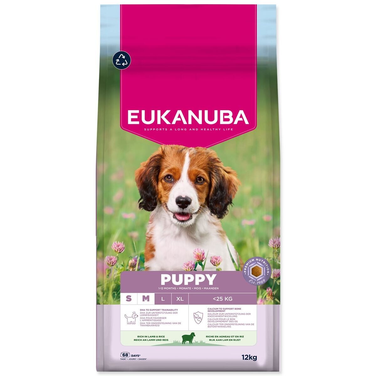 Eukanuba Premium Nutrition Puppy Small & Medium Breed jahňacie a ryža - 12 kg