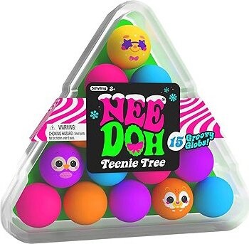 Schylling NeeDoh Vianočný stromček s 15 stláčacími ozdobami