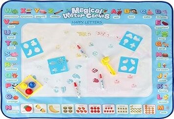 KIK KX2955 Vodní podložka na kreslení s příslušenstvím 100 × 80 cm, modrá