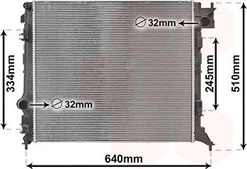 VAN WEZEL chladič, chladenie motora 43012701