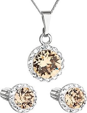 EVOLUTION GROUP 39352.3 Tal. colorado topaz s kryštálmi Swarovski (striebro 925/1000; 3 g)