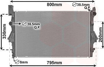 VAN WEZEL chladič, chladenie motora 30012708