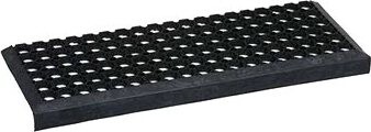 DuraHome Nášľapná rohož na schody gumová Euclass 25 × 75 cm, čierna