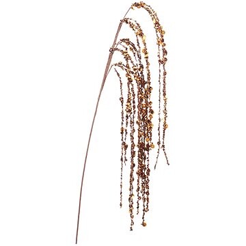 LAALU Vianočná dekorácia – kvetina hnedo/zlatá, 99 cm