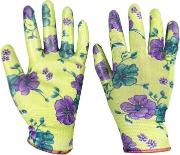 Garvia Rukavice záhradné Nitrile flowers green veľkosť 9