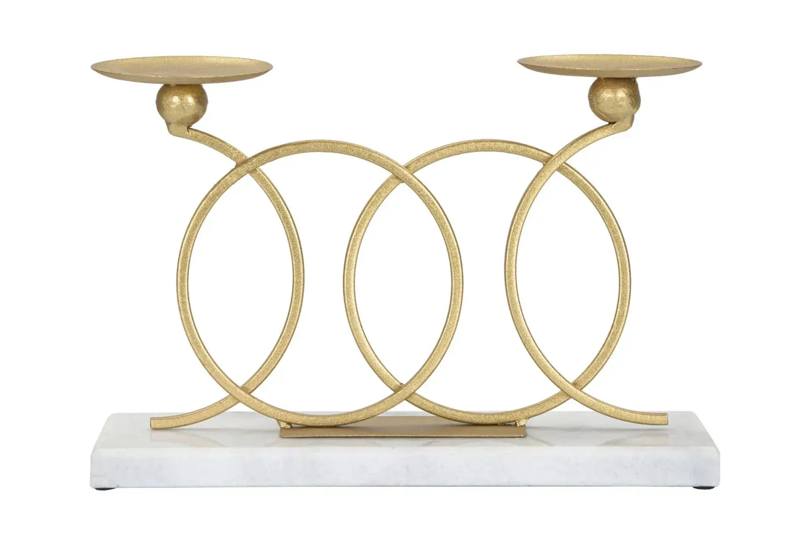 Kovový svícen Infinity zlatý