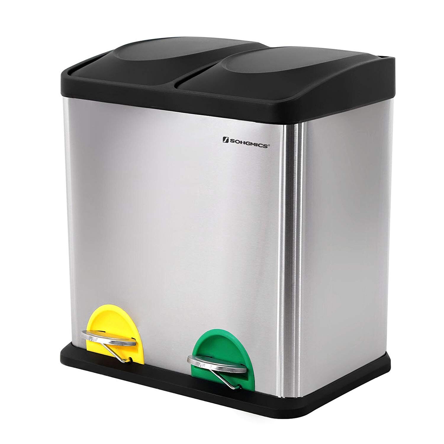 Odpadkový kôš 2 x 15 L strieborný