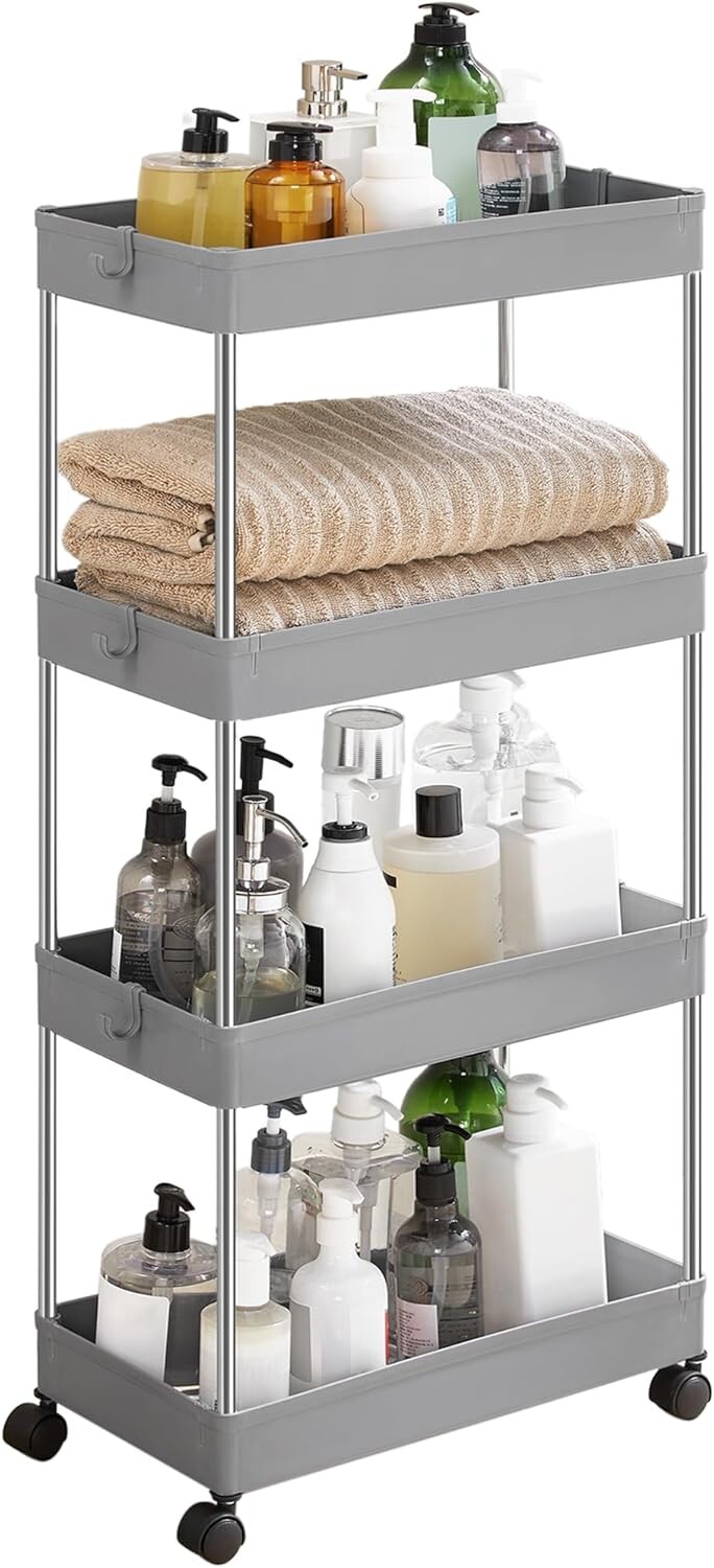 Pojízdný vozík Tulla 40 cm světle šedý