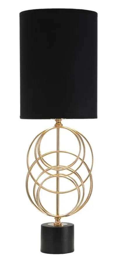 Stolní lampa Circly 65 cm černo-zlatá