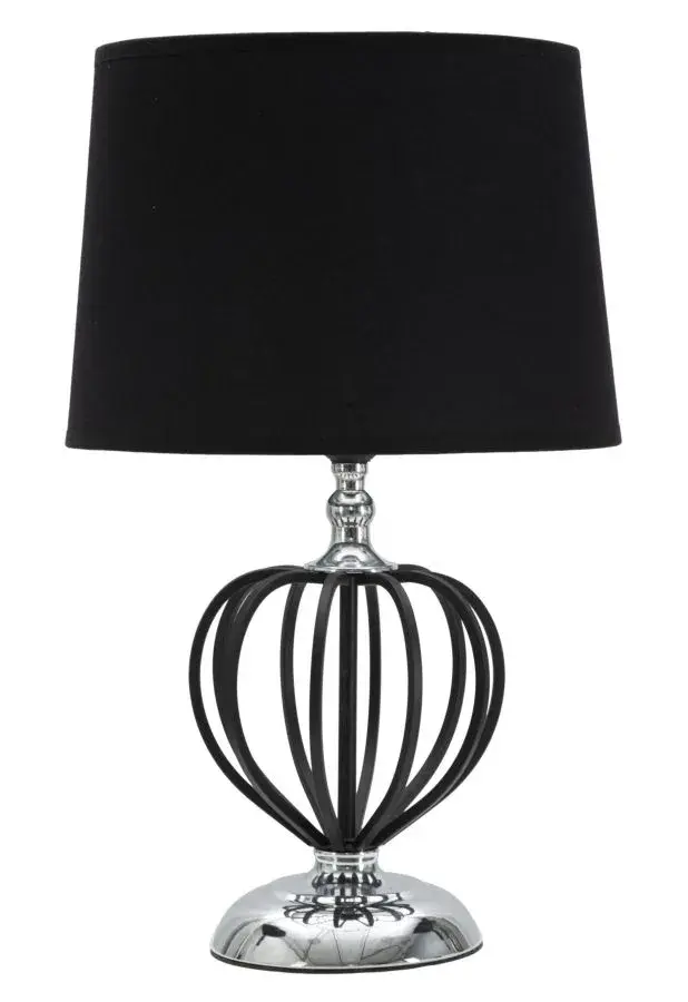 Stolní lampa Darky Silver 44,5 cm černo-stříbrná