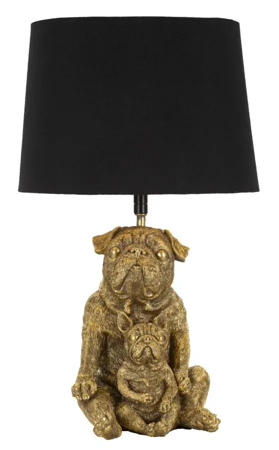Stolní lampa Dog 43,8 cm černo-zlatá