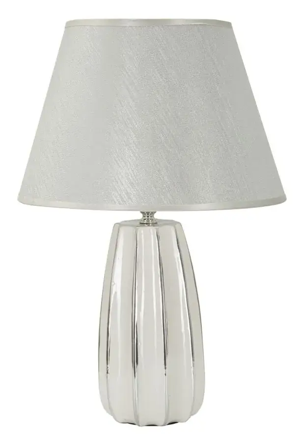 Stolní lampa Emmi 45 cm bílo-stříbrná