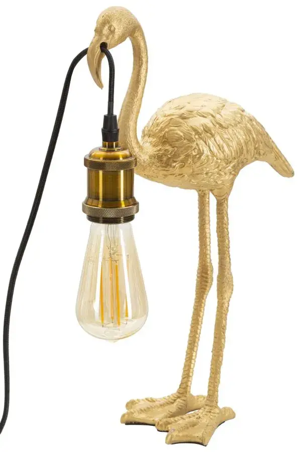Stolní lampa Flamingo 39,5 cm zlatá