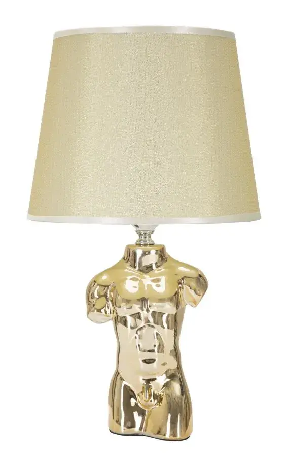 Stolní lampa Glam Man 42,5 cm béžovo-zlatá