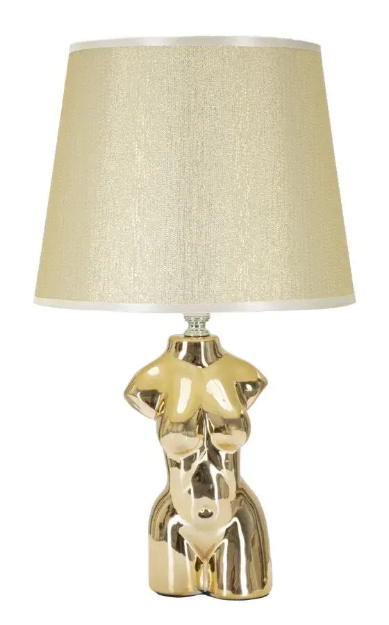 Stolní lampa Glam Woman 39,5 cm béžovo-zlatá