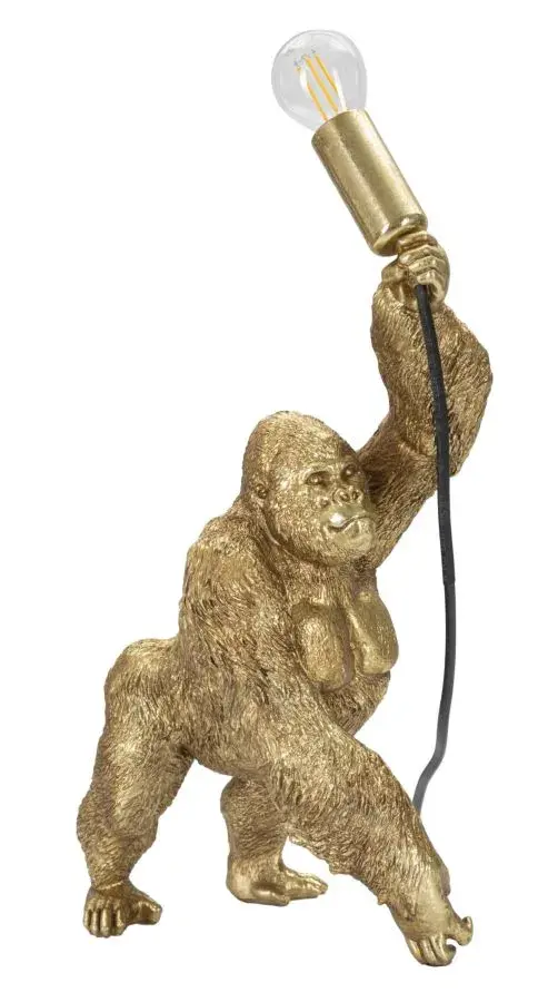Stolní lampa Gorilla 40 cm zlatá