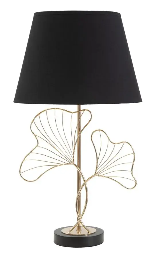 Stolní lampa Leaves 60 cm černo-zlatá