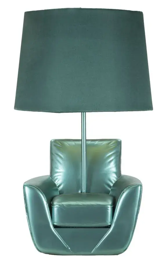 Stolní lampa Midcentury 46 cm tyrkysová