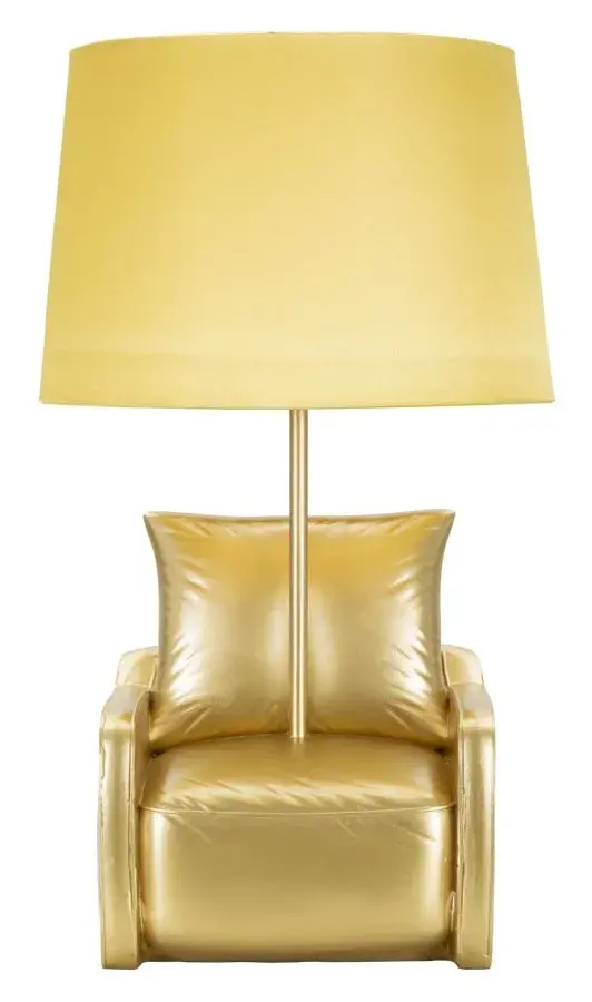 Stolní lampa Midcentury 46 cm žlutá
