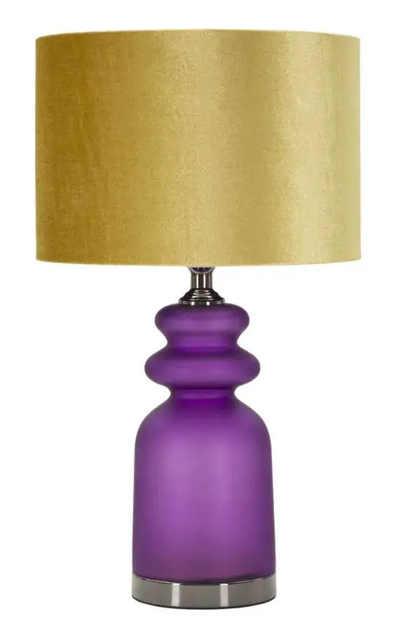 Stolní lampa Milva Two 57,5 cm zlato-fialová