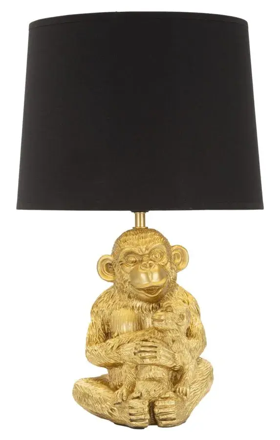 Stolní lampa Monkey Mum 49 cm zlatá