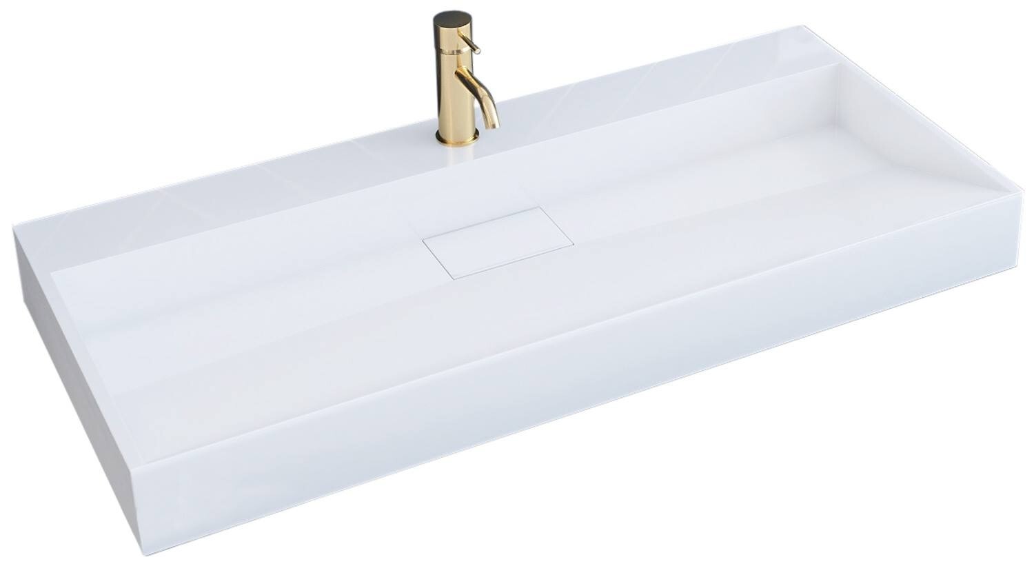 Umývadlo na dosku konglomerátové - biele