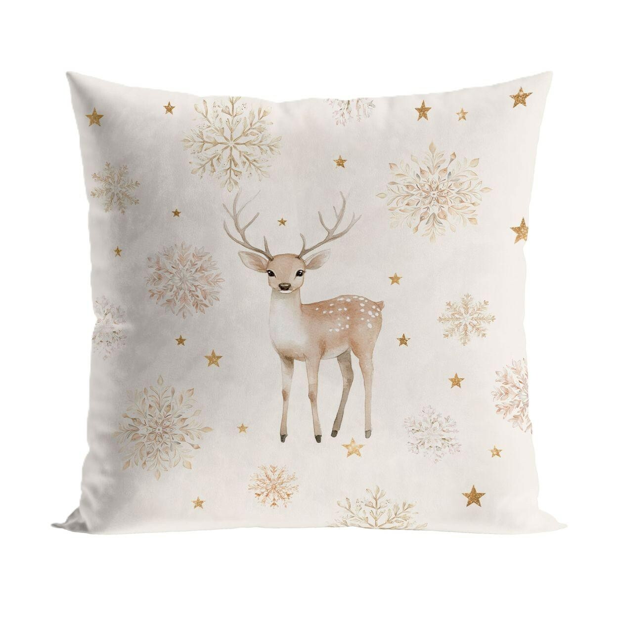 Vánoční povlak na polštář Magic Deer 40x40 cm krémový