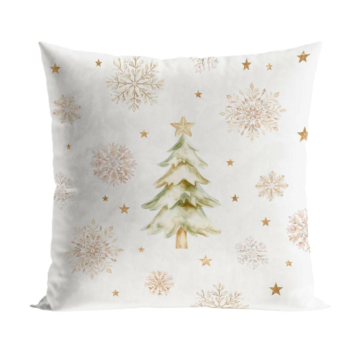 Vánoční povlak na polštář Magic Tree 40x40 cm krémový