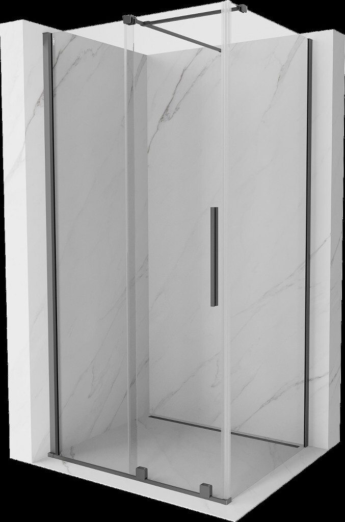 MEXEN/S - Velár sprchovací kút, posuvné dvere 120 x 90, transparent, grafit metal 871-120-090-01-95