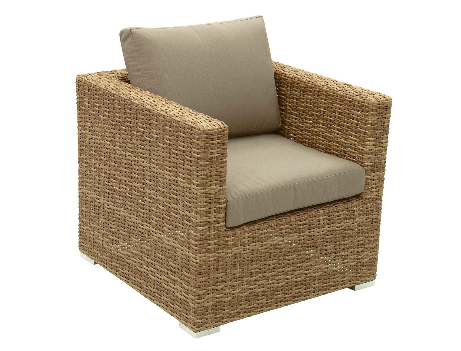 DEOKORK Ratanové kreslo MALIBU (béžovo-hnedá)