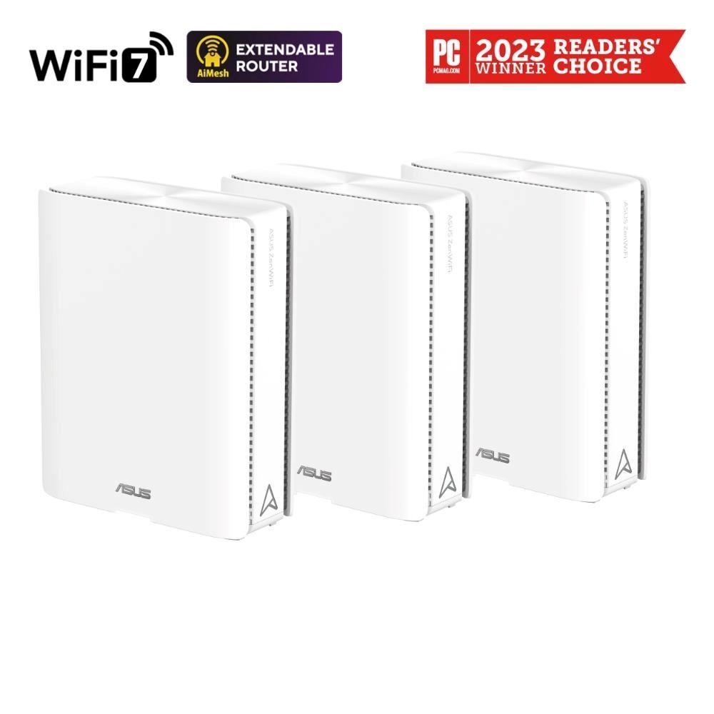 ASUS ZenWifi BQ16 3-pack, WiFi7 Extendable Router, AiMesh, 2x WAN/LAN, 3x LAN, 1x USB 3.0