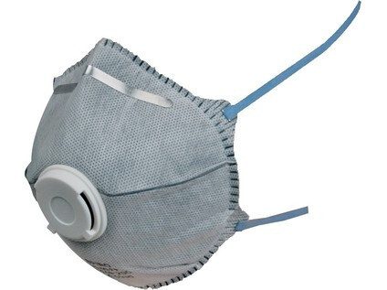 Filtračná polomaska CXS SPIRO P2, tvarovaná s ventilom a aktívnym uhlím