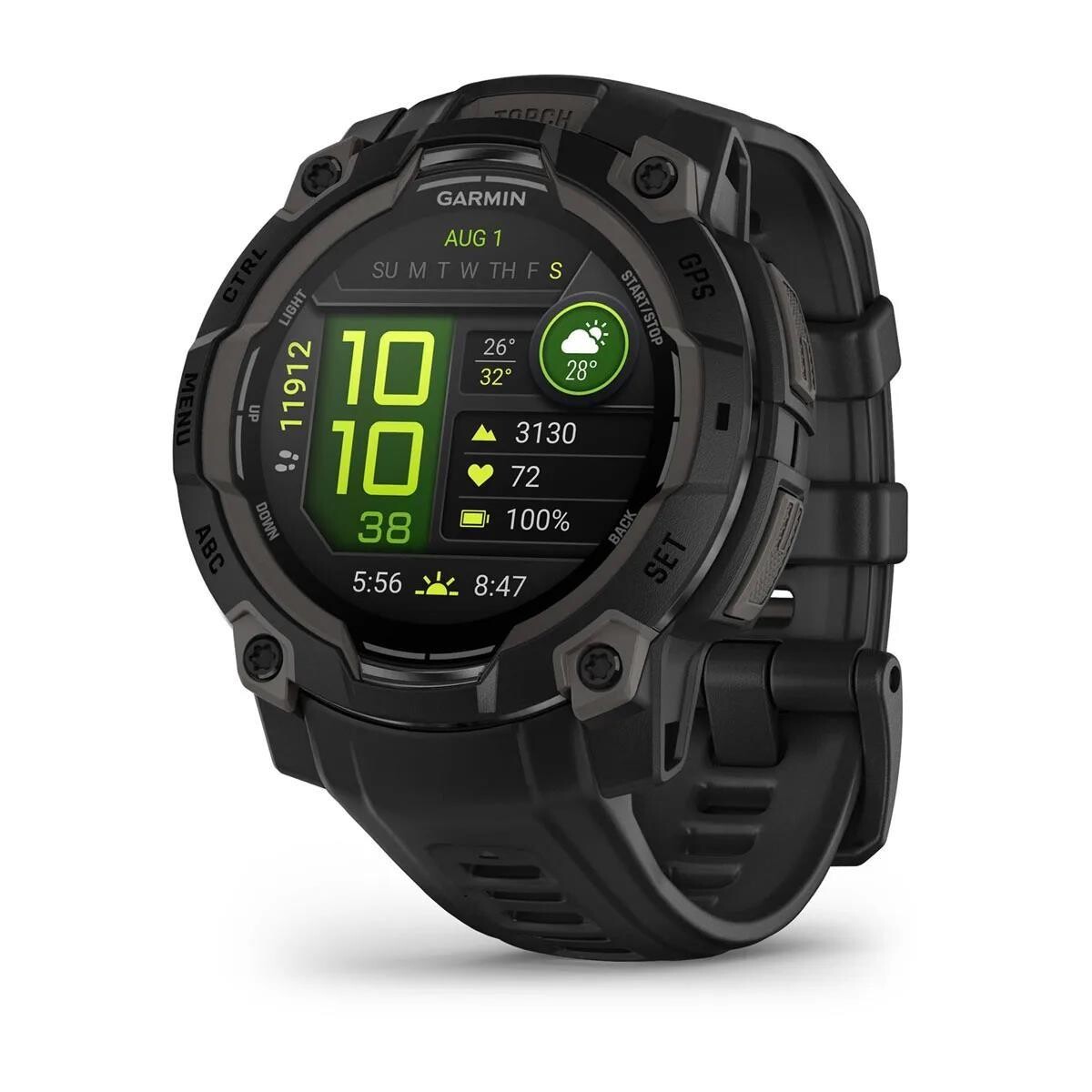 Garmin Instinct 3 – 45 mm, AMOLED, Čierne s čiernym pásikom
