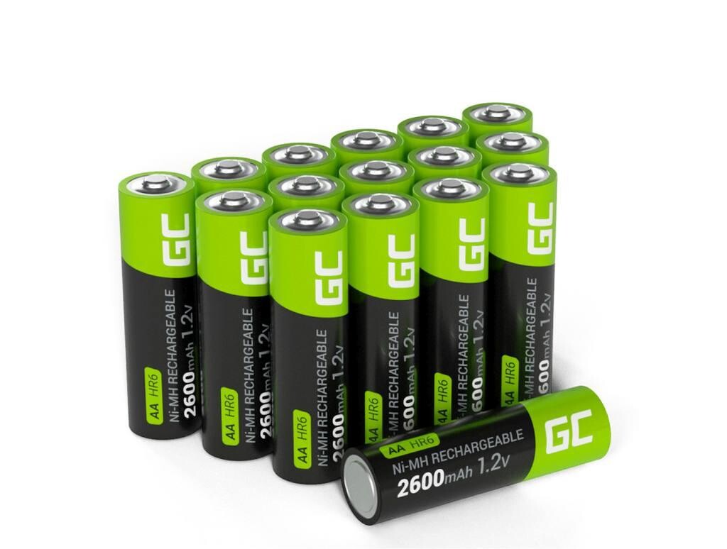 Green Cell 16x Dobíjacie batérie AA HR6 2600mAh Battéria Ni-MH