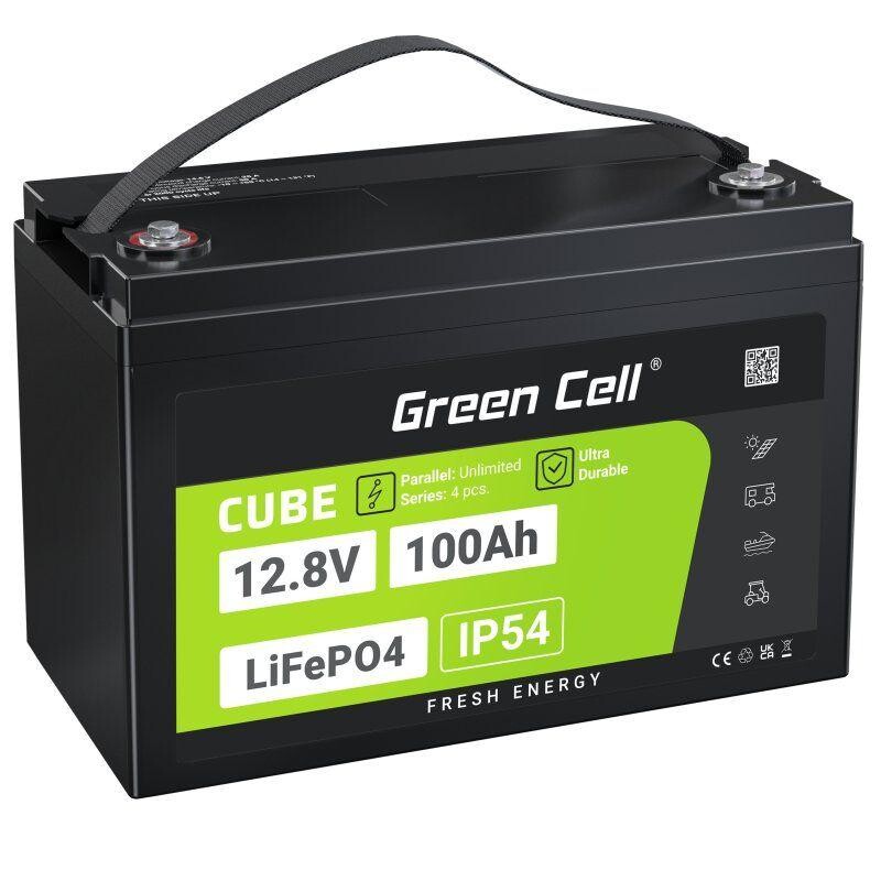 Green Cell CUBE LiFePO4 100Ah 12.8V 1280Wh Lítium Iron Phosphate Battery for Photovoltaics, Caravans, Boats