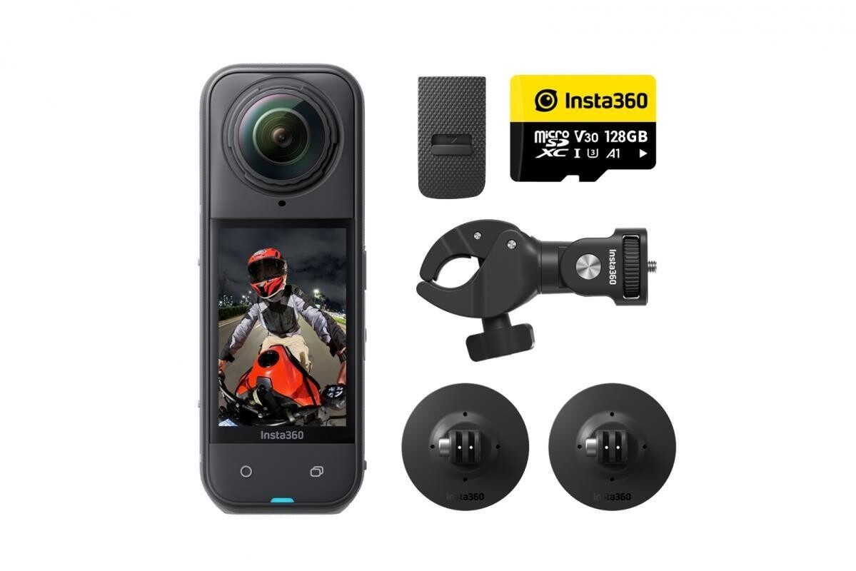 Insta360 X5 motocyklový balíček - akčná kamera X5 + príslušenstvo na motorku