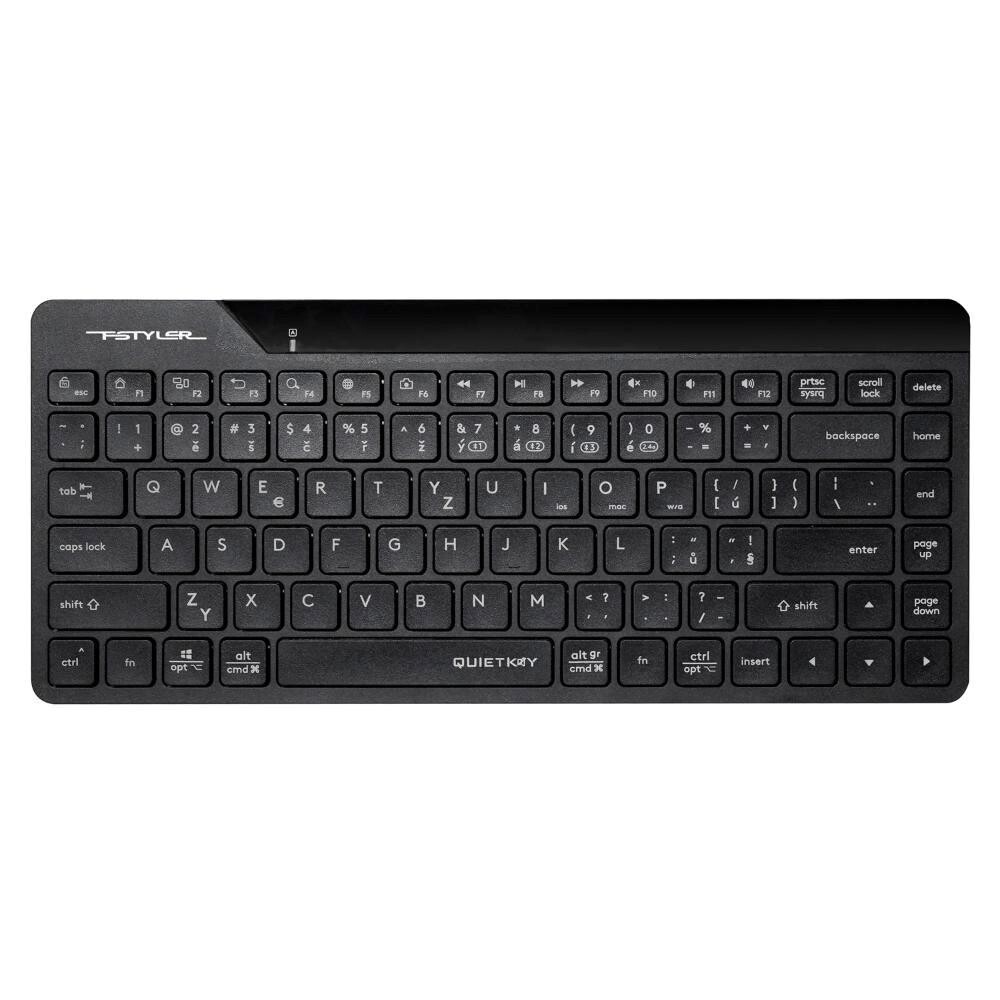 A4tech FStyler FBK22 AS, bezdrôtová Dual mode Bluetooth+2, 4G klávesnica, CZ, čierna