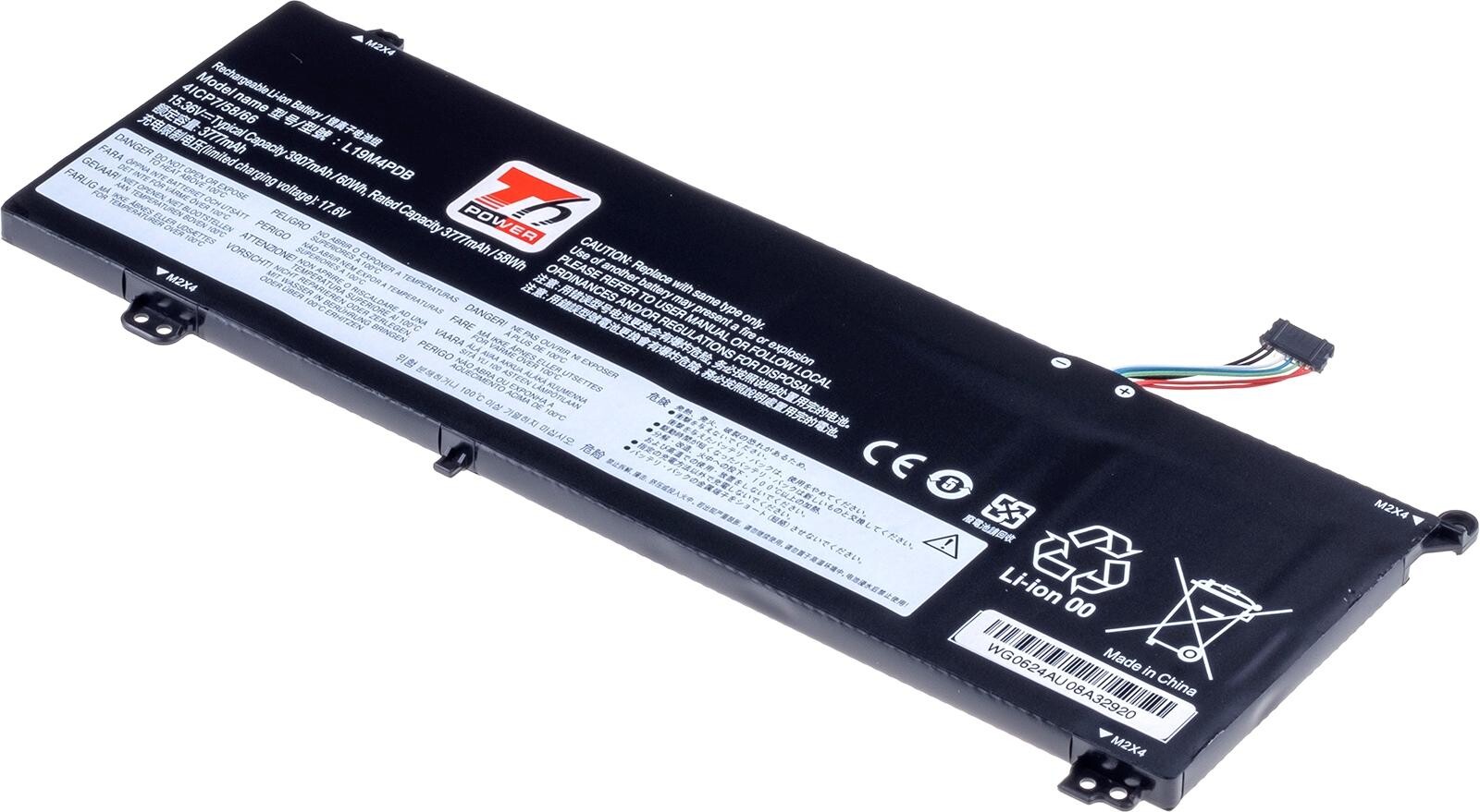 Batéria T6 Power Lenovo ThinkBook 15 G2 ARE, 15 G3 ACL, 14 G2 ITL, 3907mAh, 60Wh, 4cell, Li-Pol