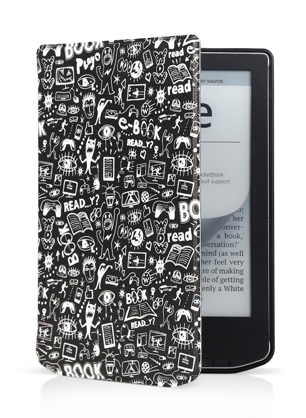 CONNECT IT Doodle púzdro pre PocketBook 629/634, DOODLE-ČIERNA