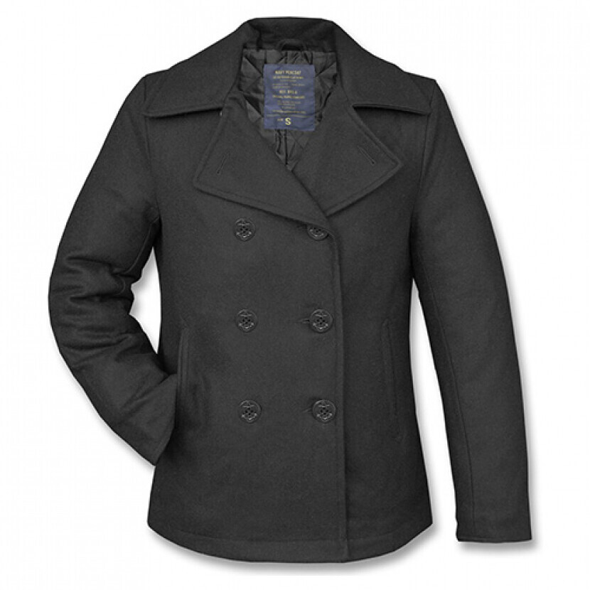 Kabát US Pea Coat - čierny, XS