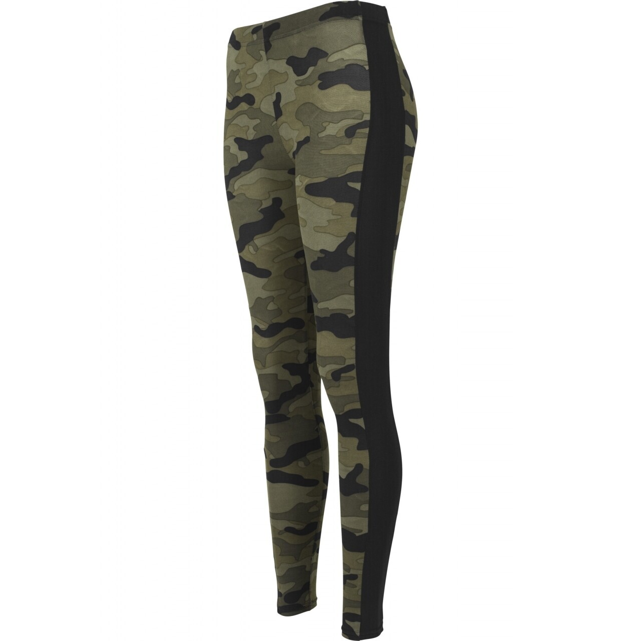 Legíny dámske Urban Classics Camo Stripe - woodland, M