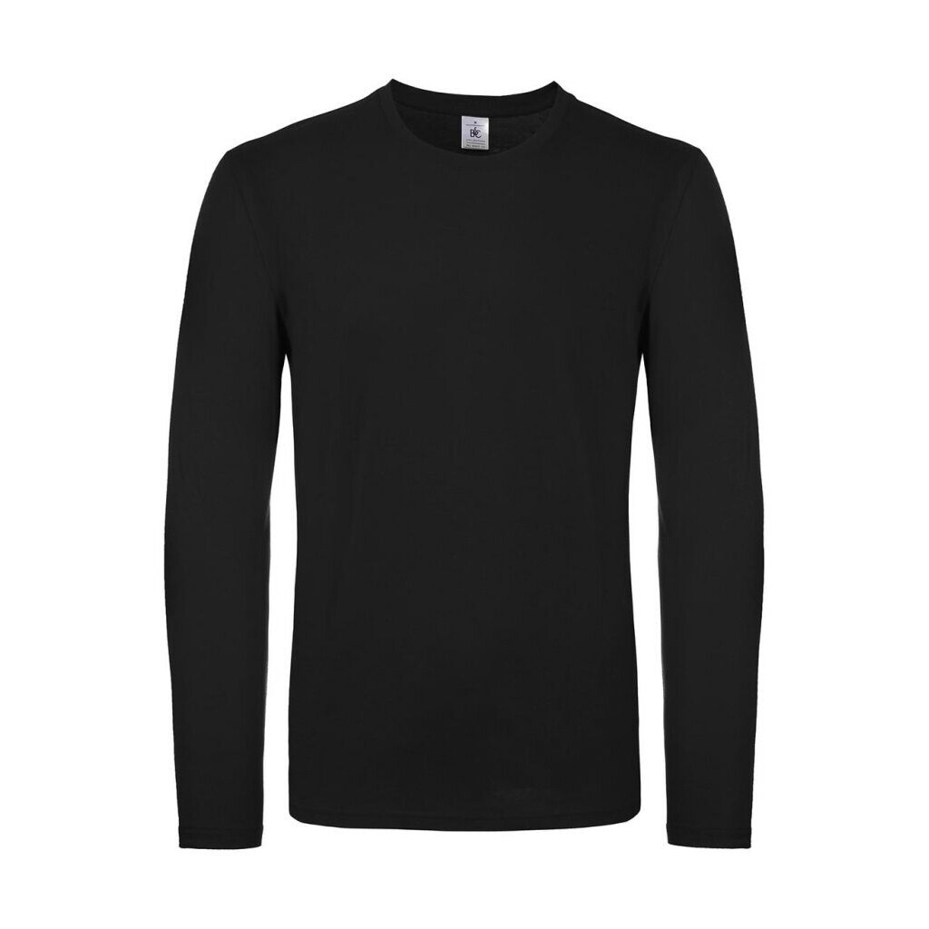 Tričko s dlhým rukávom B&C LSL - čierne, L
